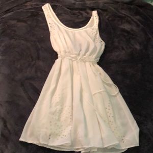 White cutout dress